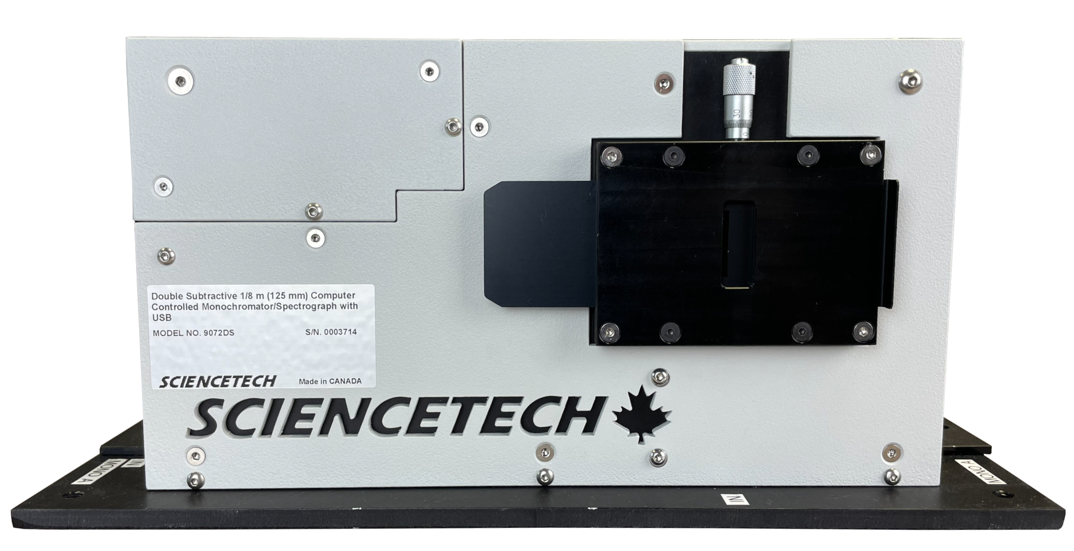 9072DS - Double Subtractive 1/8 m (125 mm) Computer Controlled Monochromator/Spectrograph with USB - Side