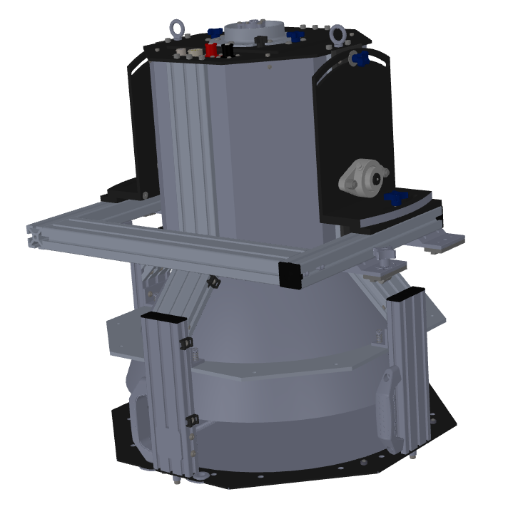 (HFSS-ADJUST-DF) High Flux Solar Simulator Lateral, Rotation, and Tilt Adjustment for Downward Facing Stands