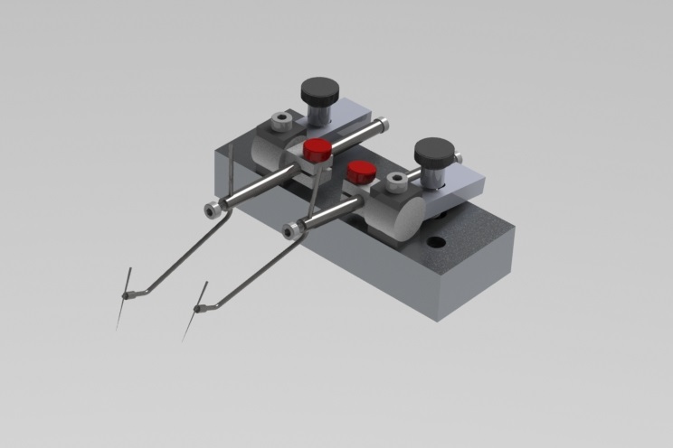 (SCP-2T) Probe Station, 2 Probes, Tungsten Needle-tip Kelvin Probes