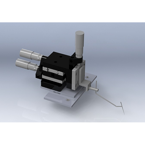 (SCP-MP-T) Micrometer-Adjustable Micropositioning Probe with Magnetic Base (0.5" Travel) w/ Tungsten Needle-Tip Probe