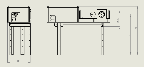 Dimensions SS2.5K Solar Simulator