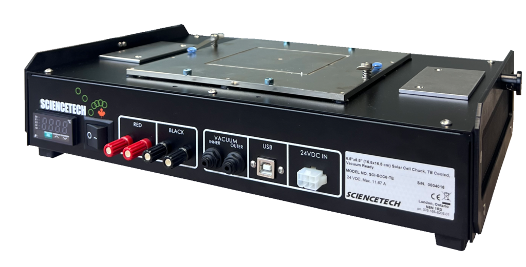 (SCC-6-TE) 15 × 15 cm (6" × 6") Solar Cell Chuck, TE Cooled, Vacuum Ready