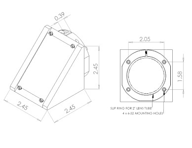 (CTBT-C-UV) Beam Turner with UV Cold mirror for LH-S- series lamp houses