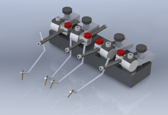 (SCP-4G) Probe Station, 4 Probes, Gold Spring Probes