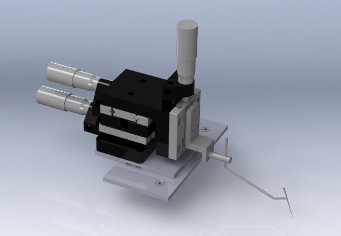 (SCP-MP-G) Probe Station, Micrometer-Adjustable Micropositioning, Magnetic Base, Gold Spring Probe