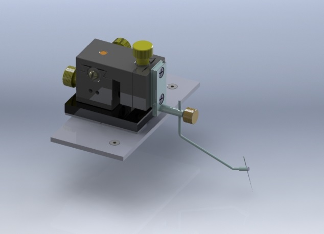(SCP-SP-G) Probe Station, Screw-Adjustable Micropositioning, Magnetic Base, Gold Spring Probe
